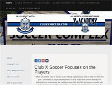 Tablet Screenshot of clubxsoccer.com